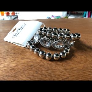 Silver Colored Bracelet Set NEW